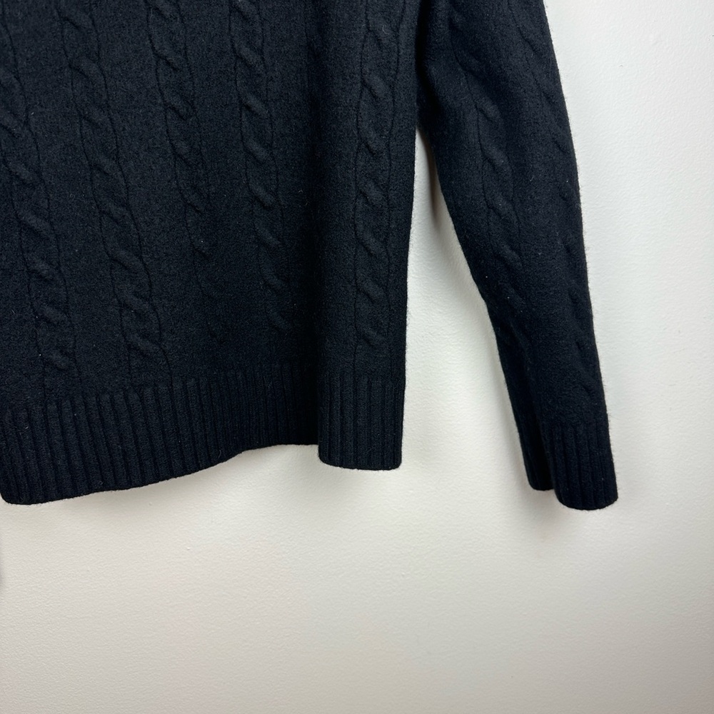 Banana Republic Extra Fine Merino Wool Cable Knit Turtleneck Sweater - Picture 7 of 8
